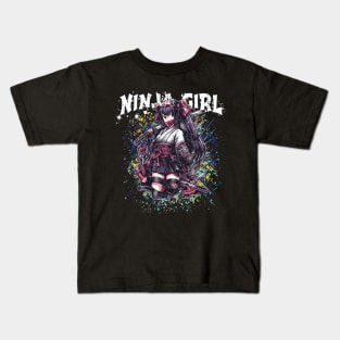 Silent Shadows: The Adventures of Ninja Girl Kids T-Shirt